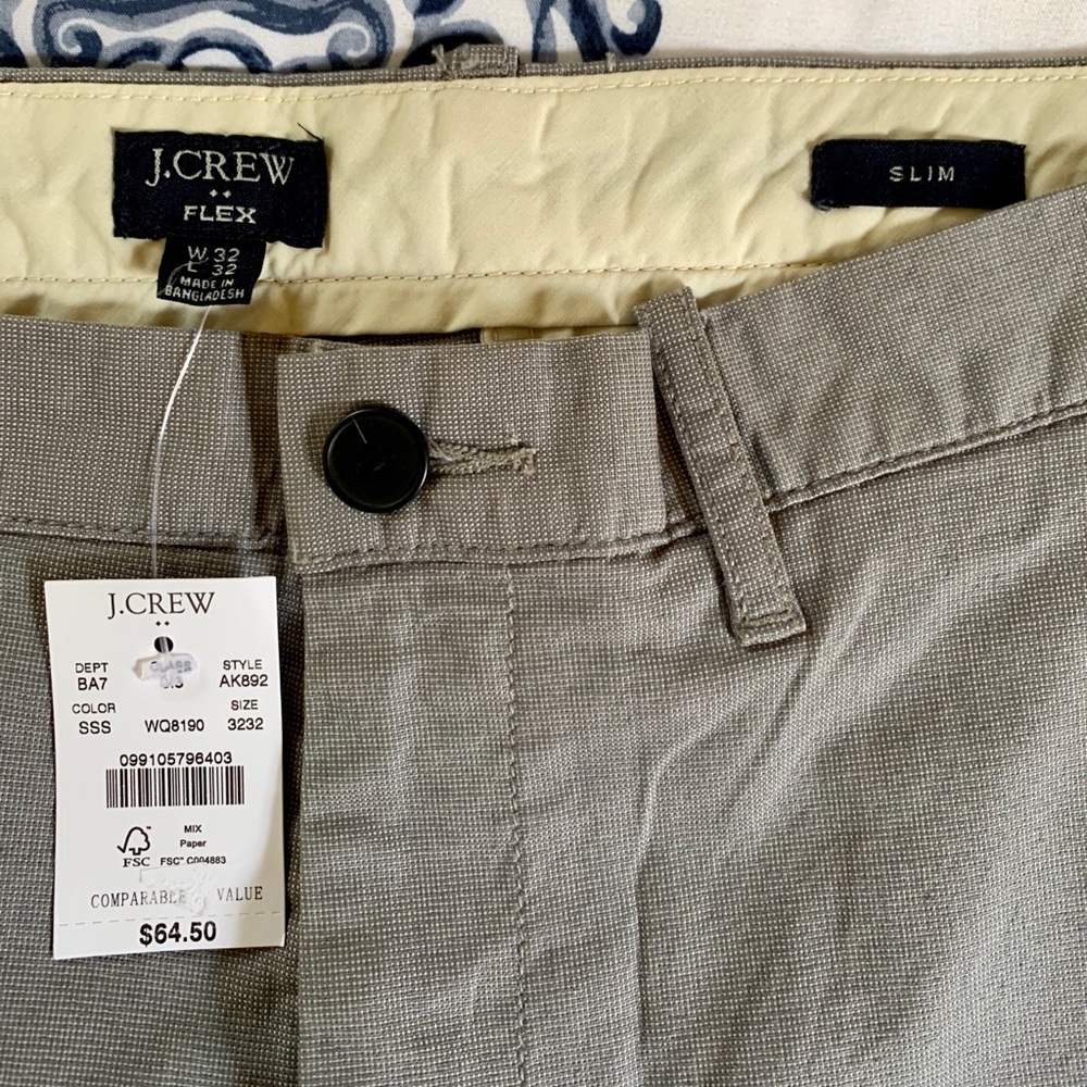 Slim-fit bird's-eye dobby pant
I